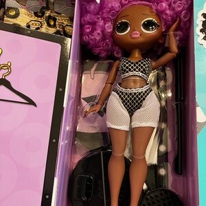 LOL 24kt DJ Purple Curly Hair Fashion Doll